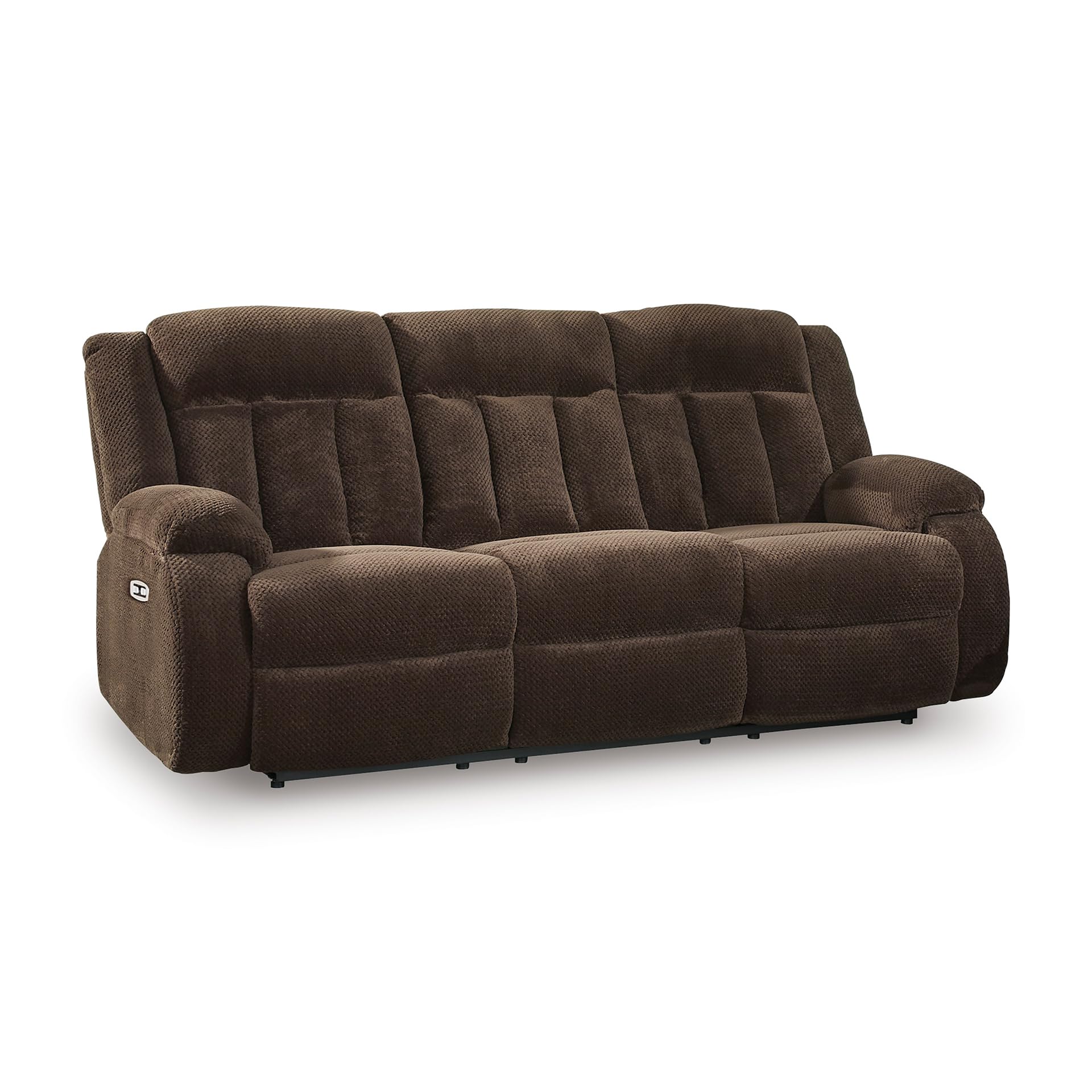 Signature Design by Ashley Free Wake Contemporary Dual Sided Power Reclining Sofa with Drop Down Table and USB
