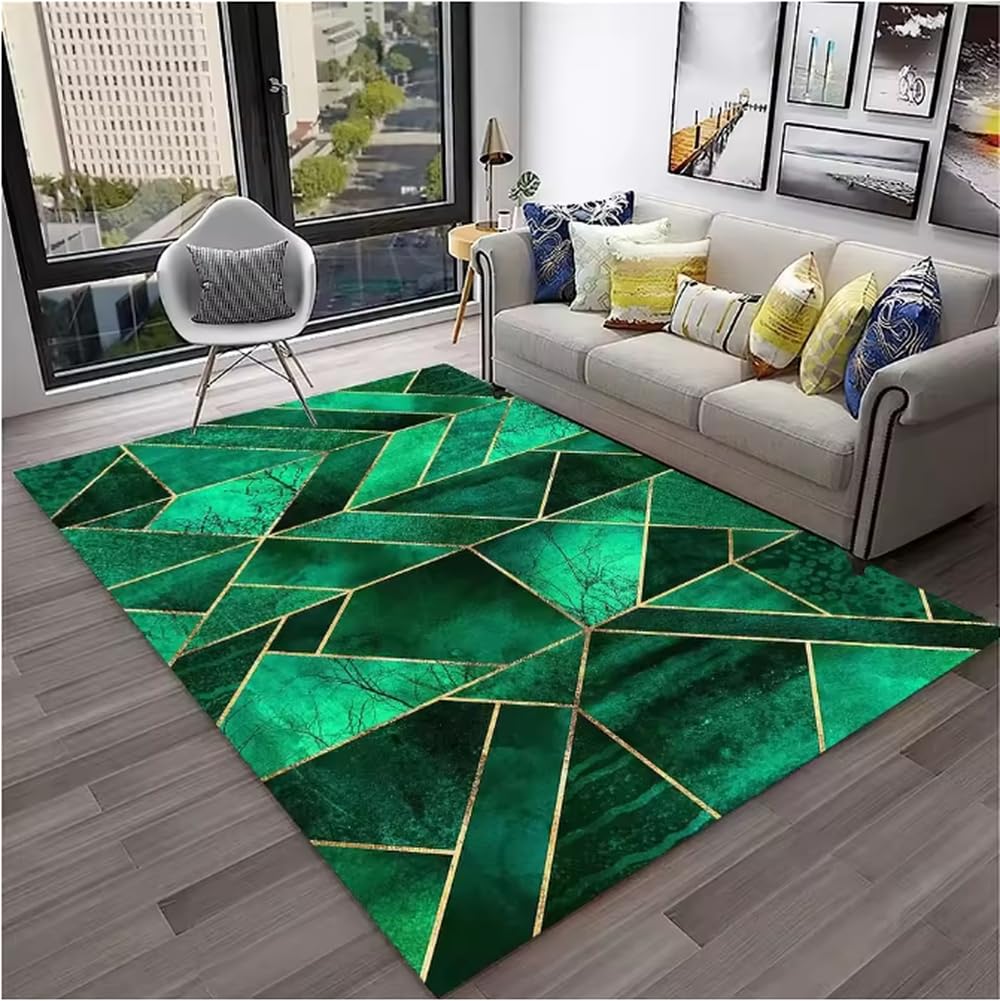 Tapis géométriques doux et antidérapants pour sols de maison