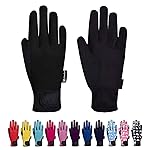ChinFun Horse Riding Glove Equestrian Gloves Kids for Boys Girls Horseback Riding Gloves Grip for Youth Children Riding Sports Biking Cycling Gardening Black Size XL