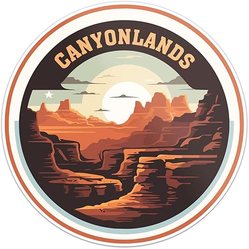 Calcomanía de vinilo impermeable del Parque Nacional del Gran Cañón para parachoques de automóvil, laptop, equipaje, botella de agua, pared y