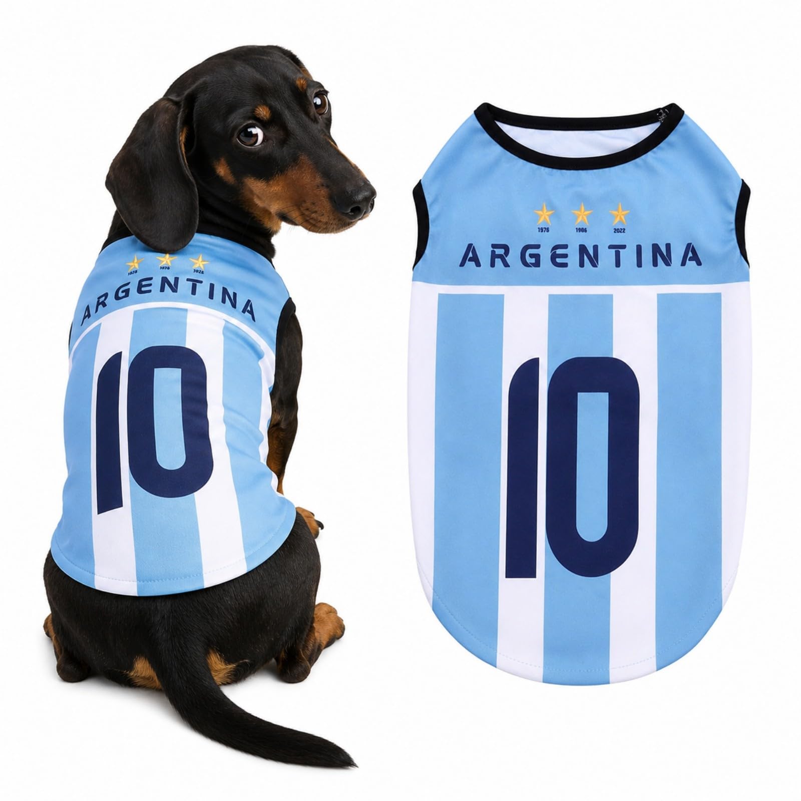 Dog Football Jersey, Breathable Pet Football Shirt for Small Medium Dogs, Sleeveless Polyester Dog Shirt, Sports Style Puppy Clothes for Walking, Parties, Outdoor Play and Pet Photos (D,L)