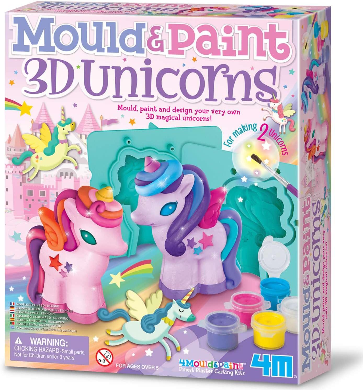 4M 4M, Mould & Paint-3D Glitter Unicorn