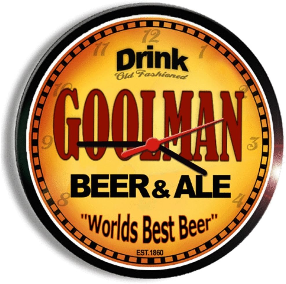 Goldenoldiesclocks GOOLMAN Beer and ale Cerveza Wall Clock