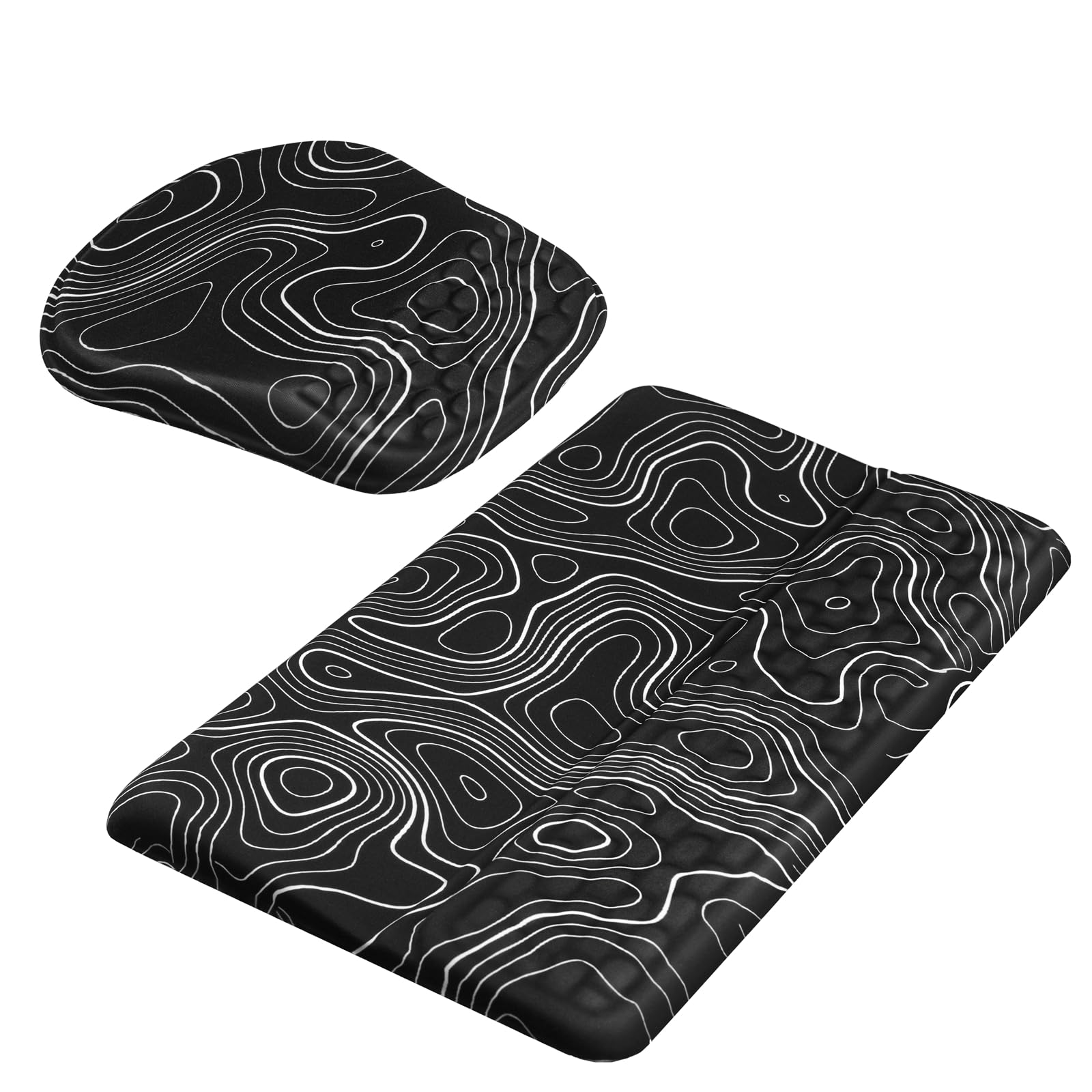 Keyboard Wrist Rest -Ergonomic Mouse Pad- with Carpal Tunnel Pain Relief Massage Bumps and Full Memory Gel Design