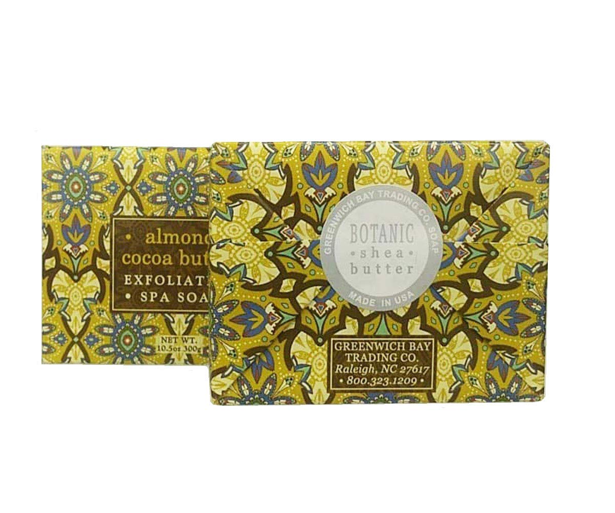 Greenwich Bay Trading Company Set of Two 10.5 oz Shea Butter Soap Bars (Almond Cocoa Butter)
