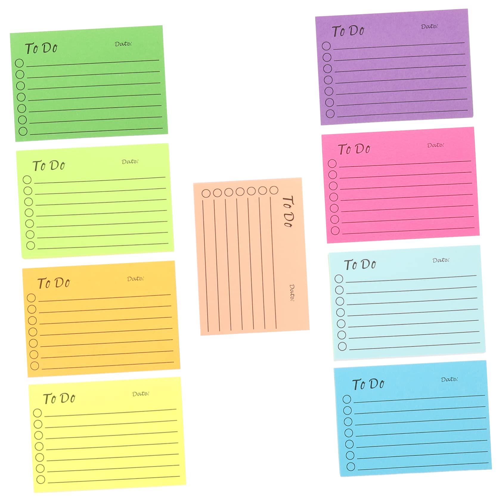 VILLCASE 27 Stk Fluoreszierende Haftnotizen Notizblöcke sticky notes book notepad stule Aufkleber für Postblöcke Zubehör beachten Aufkleber für Haushaltsnotizen Büro-Memo- Papier