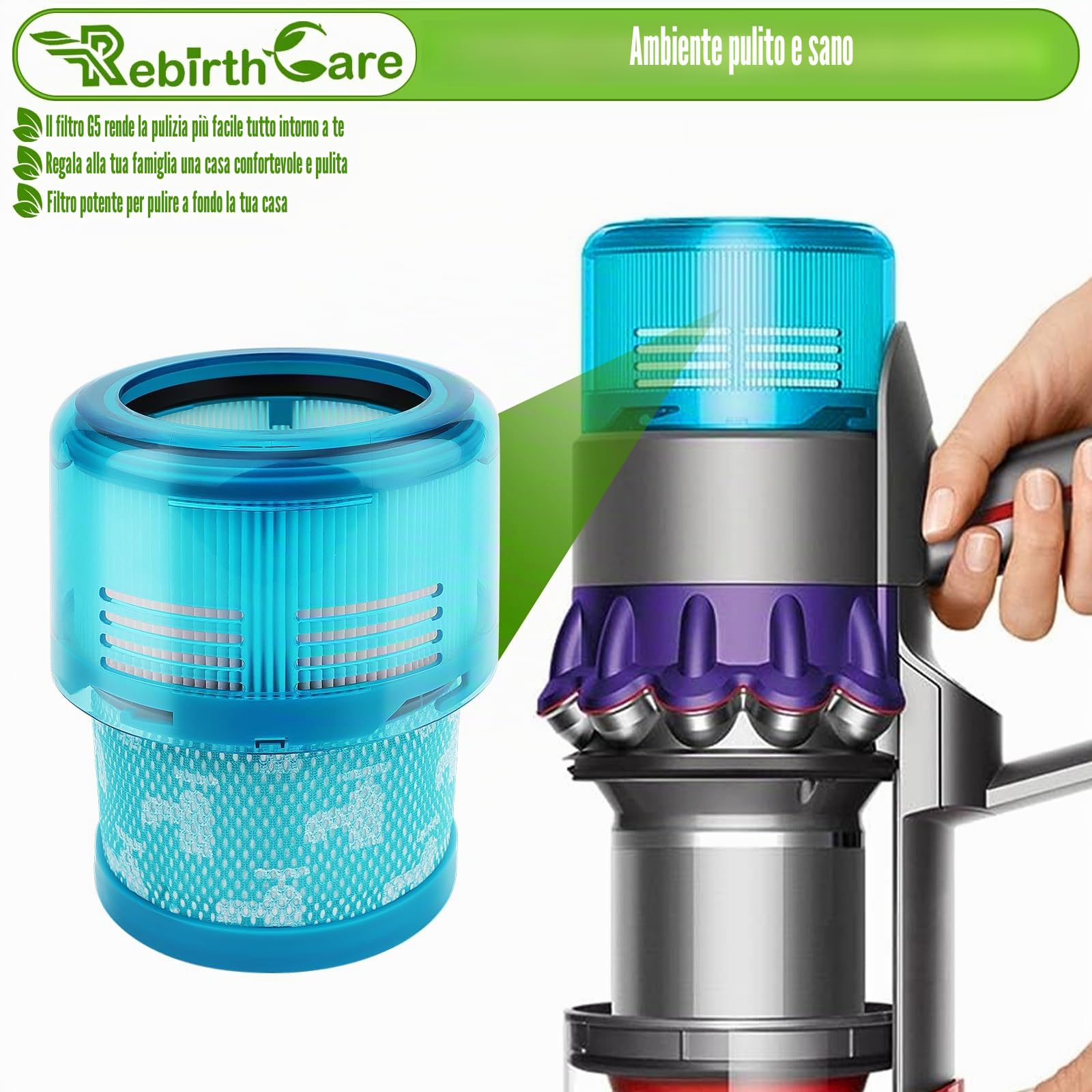Gen5 Detect Filtro per Dyson GEN5 Detect, GEN5 Detect Absolute Battery Aspirapolvere Filtro di ricambio compatibile con dyson gen5, N. 972352-01 (GEN5-1pcs)