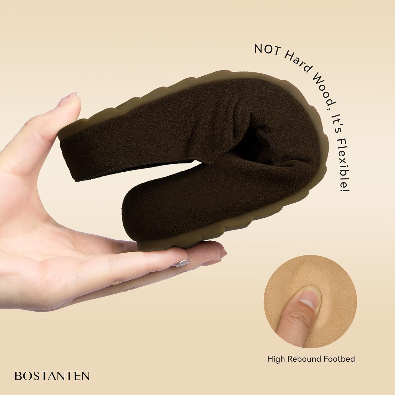 BOSTANTEN Clogs for Women Wide Width Comfortable Suede Mules with Soft Footbed and Arch Support, Cute Slip On Potato Shoes - Image 4