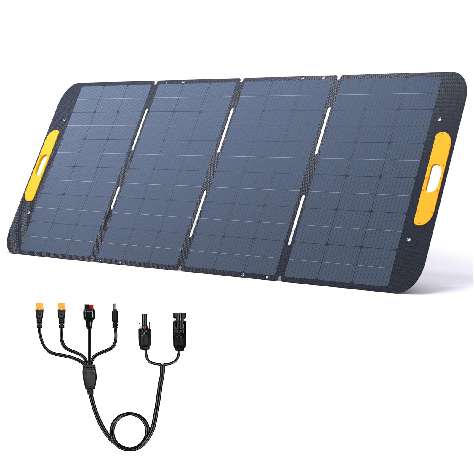 VTOMAN VS400 Panneau Solaire Portable 400W 43V, Efficacité 25% | Pliable & IP67 Étanche, Adaptateurs Anderson XT60 XT90 DC5521, Pieds Réglables, pour station électrique portable