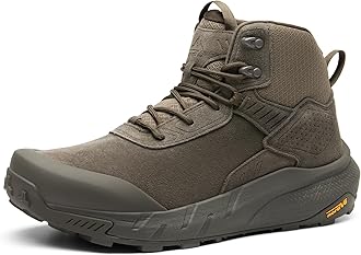 Men's Waterproof Military Tactical Work Boots Leather Motorcycle Combat Lightweight Non-Slip Hiking Boots for Men VaporGuard