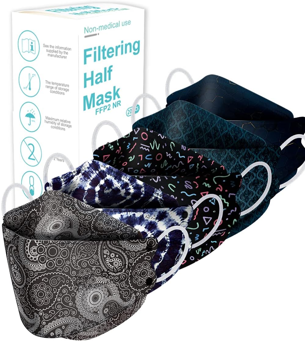 Tayogo FFP2 Face Masks,Fish Shape Protective Face Masks, 5Layer