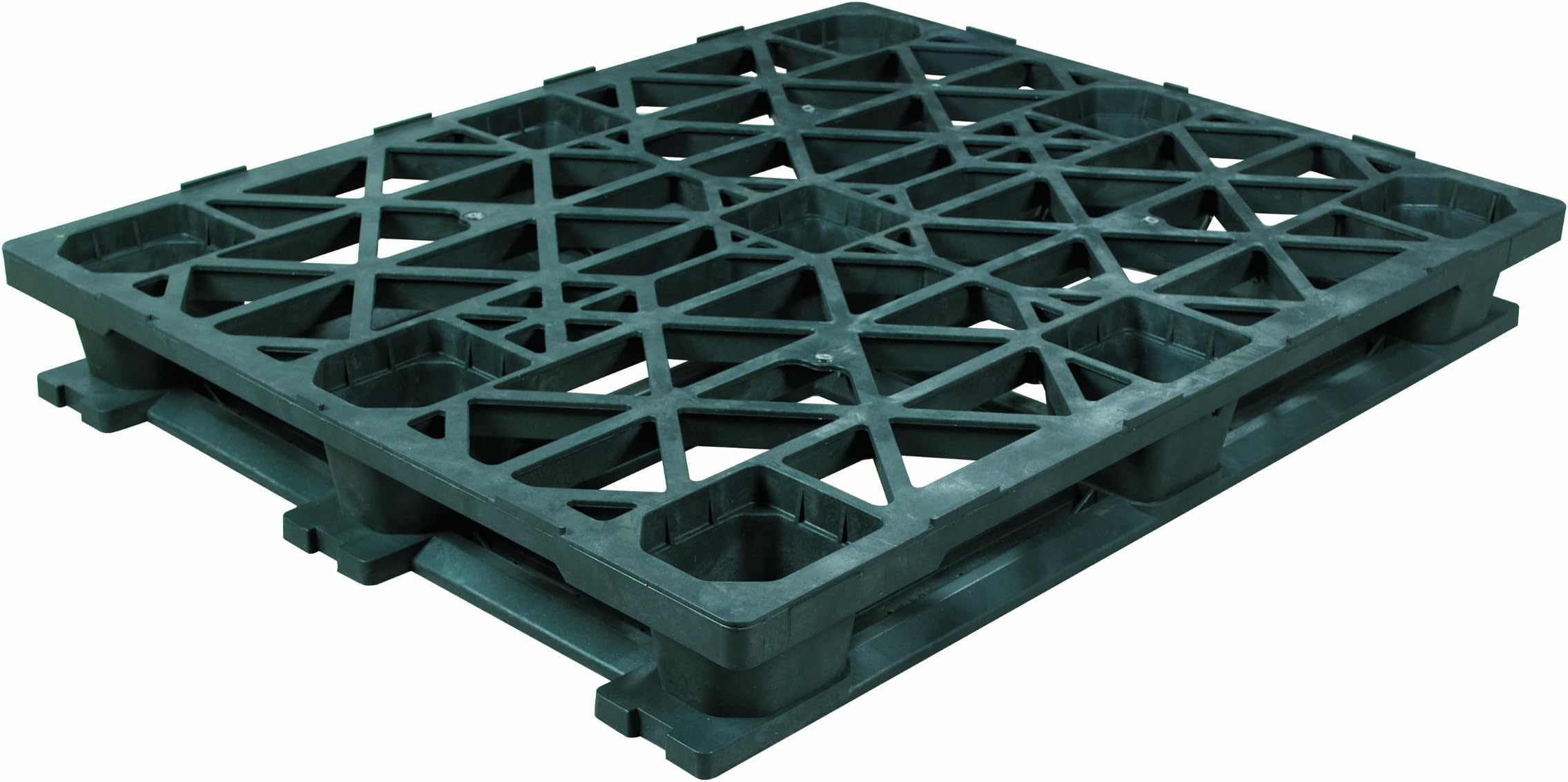 Aviditi CPP336 Heavy-Duty Plastic Pallet, 48" x 40" x 5 9/10", Black