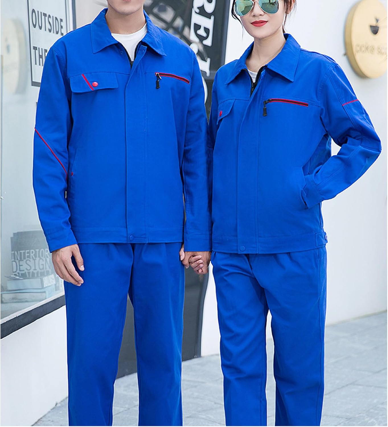 Unisex Cotton Workwear Coveralls Work Clothes Uniforms Auto Repair Workshops Suit Men Women Working Set