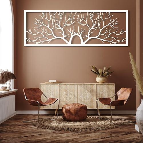Miniatura 7 de ICEWQOQU Decoración de pared de metal, arte de pared del árbol de la vida, decoración de árbol de la vida, decoración de pared de rama de metal,