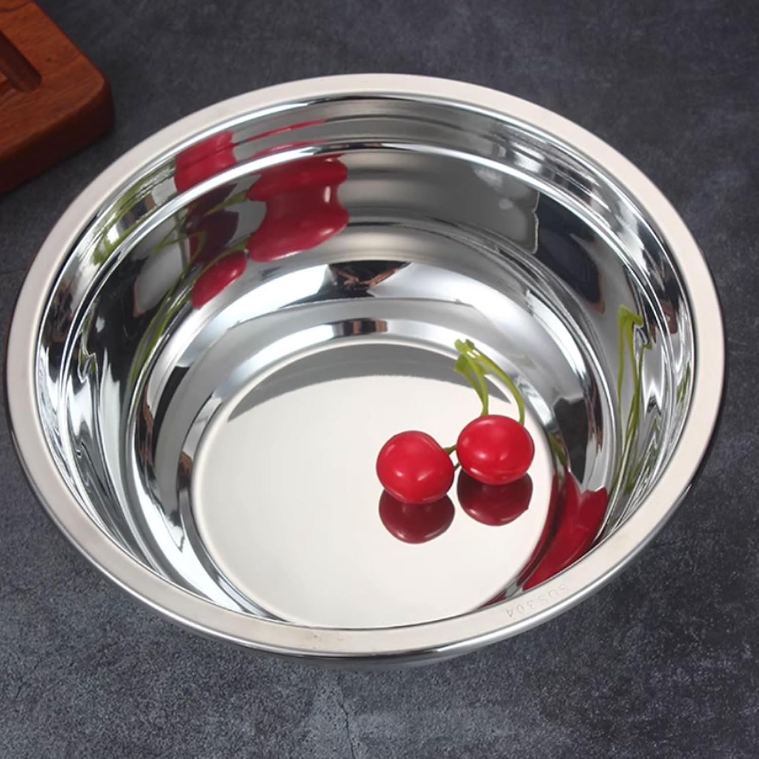 Stackable Stainless Steel Mixing Bowl With Lid Round Thickened Home Kitchen Kneading Egg Salad Mixing Bowl Multipurpose multipurpose(S)