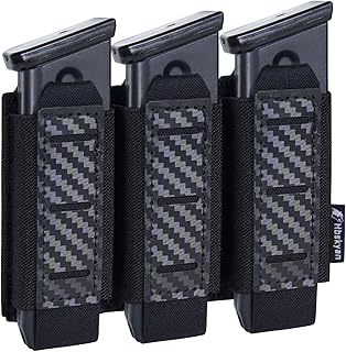 Triple Tactical Webbing 9MM Mag Pouch Universal Magazine Holster, 9mm Magazine Holster, with Inner