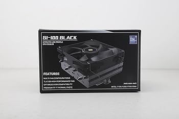 SI-100 ブラック CPUエアクーラー ヒートパイプ TL-E12B PWM Amazon.co.jp: Thermalright SI-100 ブラック CPUエアクーラー 6