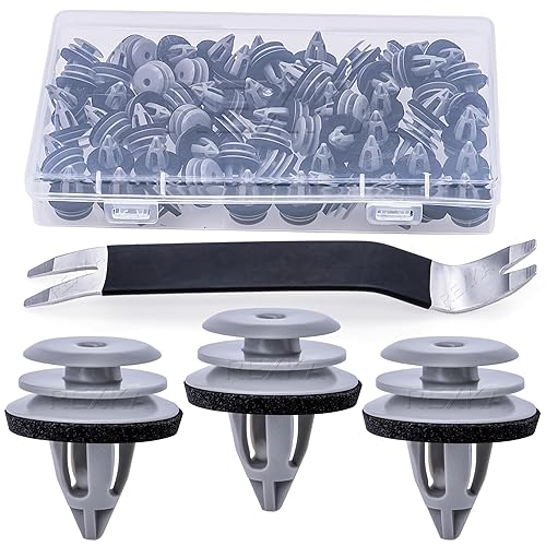 Miniatura 10 de Rexka 20 clips de retención para panel de puerta gris compatibles con BMW 51418224781 51410407983 51430141025 E36, E46, E90, E91, E92, E93, F32,