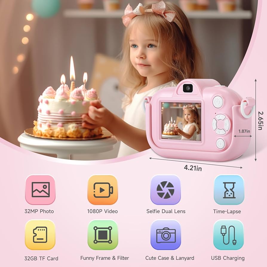 yunn⭐︎kids Amazon.com: ZUODUN Kids Camera Toys for Girls Age 3-8, Kids