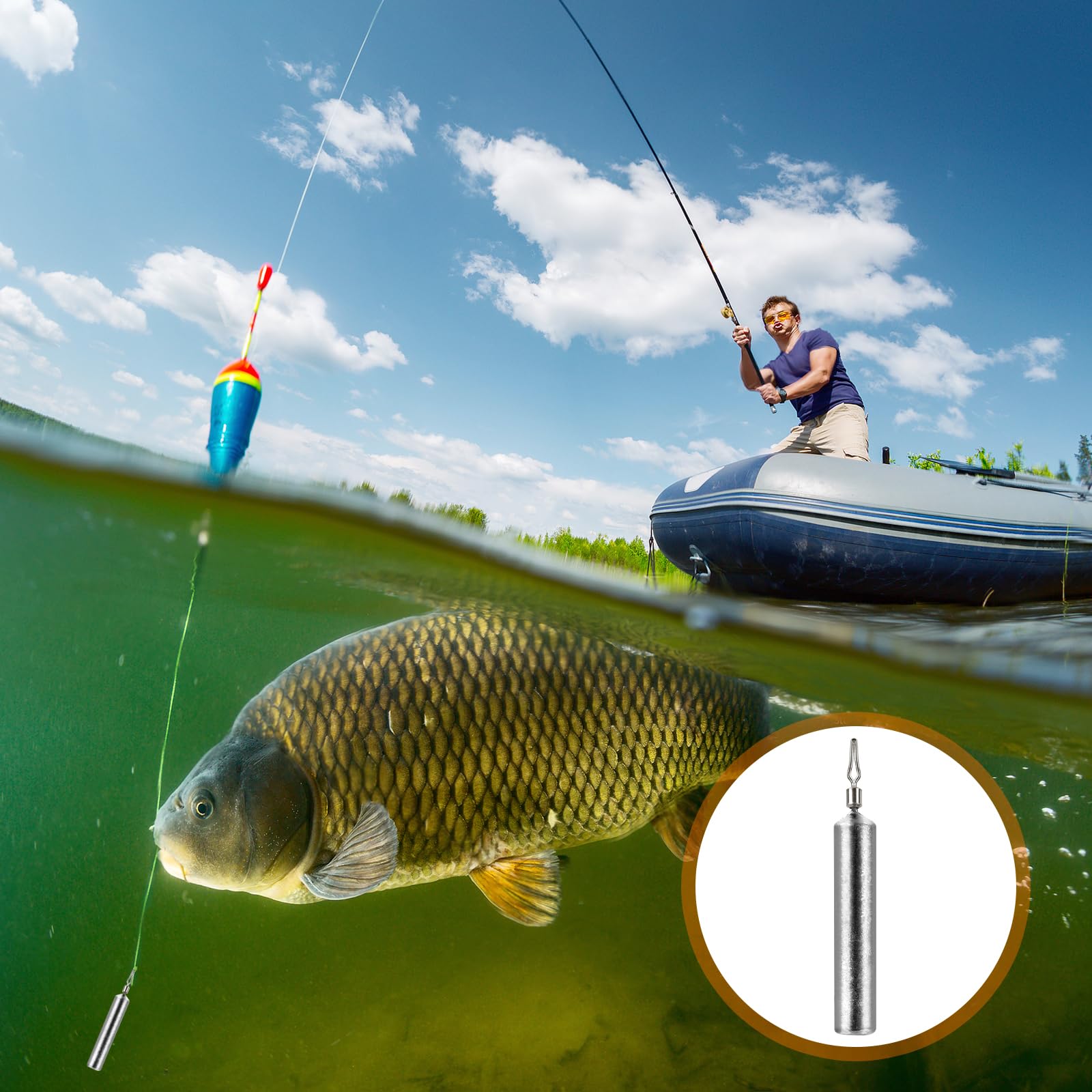 Plombs à Disque De Pêche X3 Ou X5 – Poids De Plomb Argenté (1oz à 8oz) Pour Mer Et Rivière