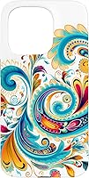 Vista 14 de Turquoise Paisley Boho Chic Case for iPhone 17