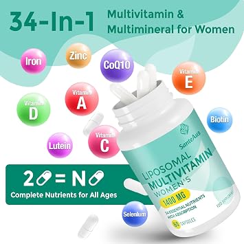 Liposomal Multivitamin for Women 50+ with Iron, 60 Capsules