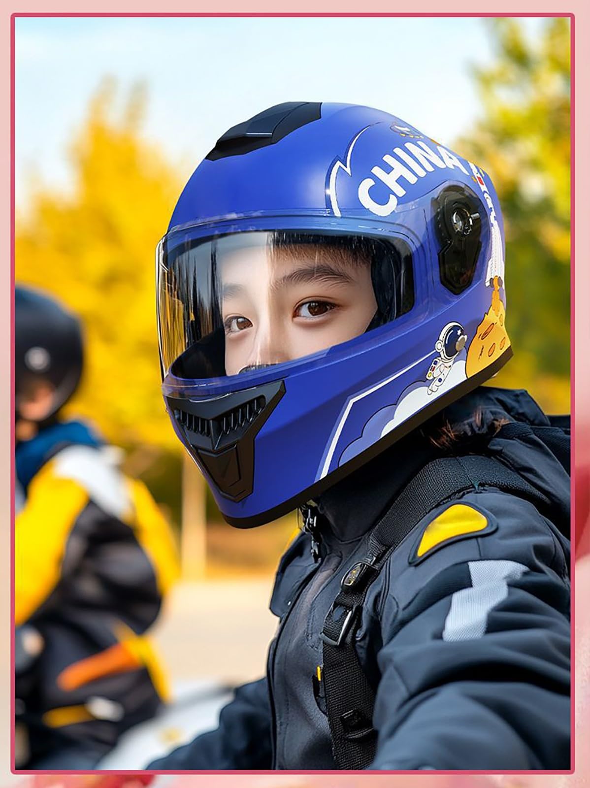 Casco Integrale Da Moto Per Bambini, Adatto A Maschi E Femmine Dai 5 Ai 13 Anni, Omologato ECE 22.05, Casco Multisport Per Biciclette Elettriche, Monopattini E Go-Kart.