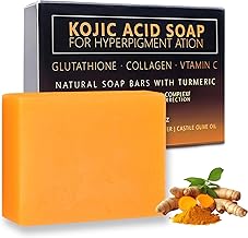 100g Kojic Acid Soap, Kojic Acid, Turmeric Soap, Turmeric Soap, Kojic Acid Soap Original, for Use on Face, Hands, Neck (Orange)