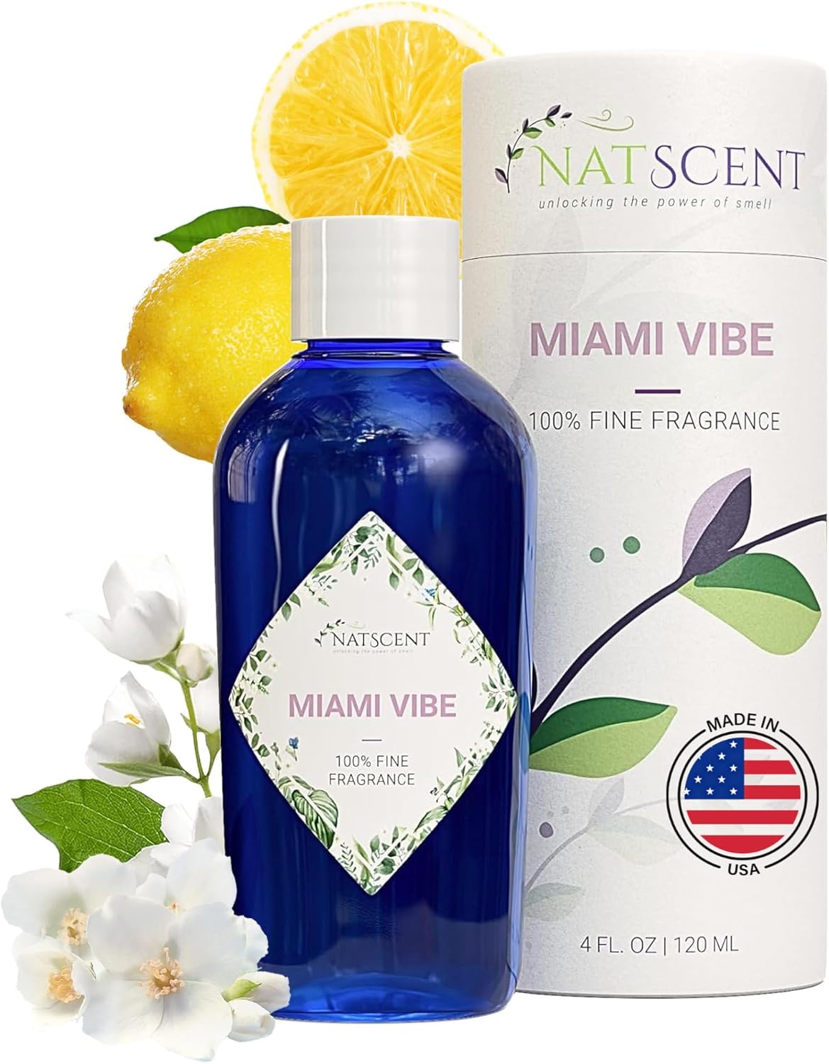 Miami Vibe Essential Oils for Diffusers for Home, Nature-derived Essential Oils, Long-Lasting & Family-Friendly Diffuser Oils Scents, IFRA Certified, Cold Air & Ultrasonic – 4 oz