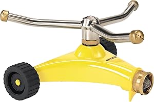 Dramm 15053 ColorStorm Premium 3-Arm Whirling Sprinkler with Wheels