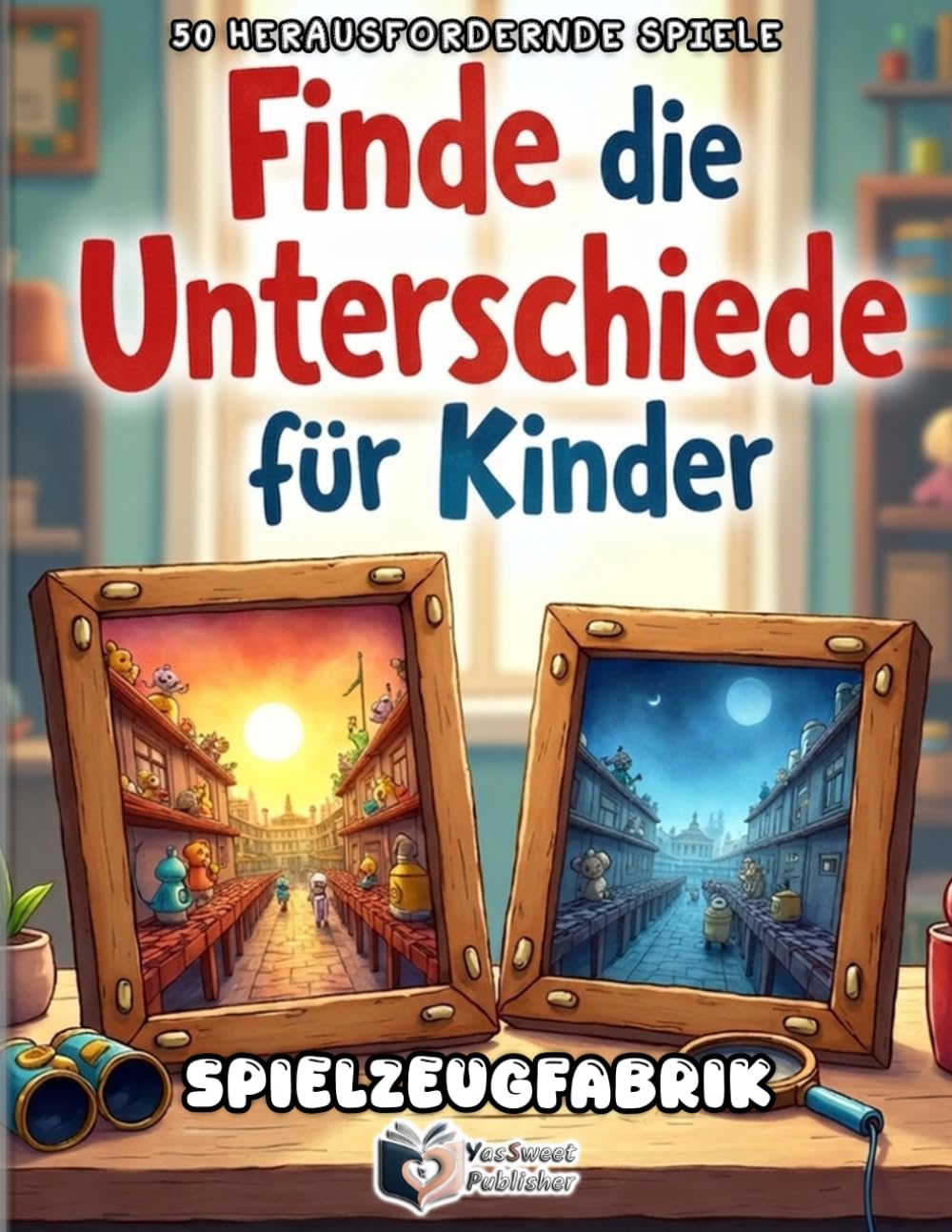 Finde die Unterschiede für Kinder - Das große Rätselbuch der Spielzeugfabrik: 50 spannende Suchbilder und Fehlersuchbilder für kleine Detektive | Fördert Konzentration und Logik