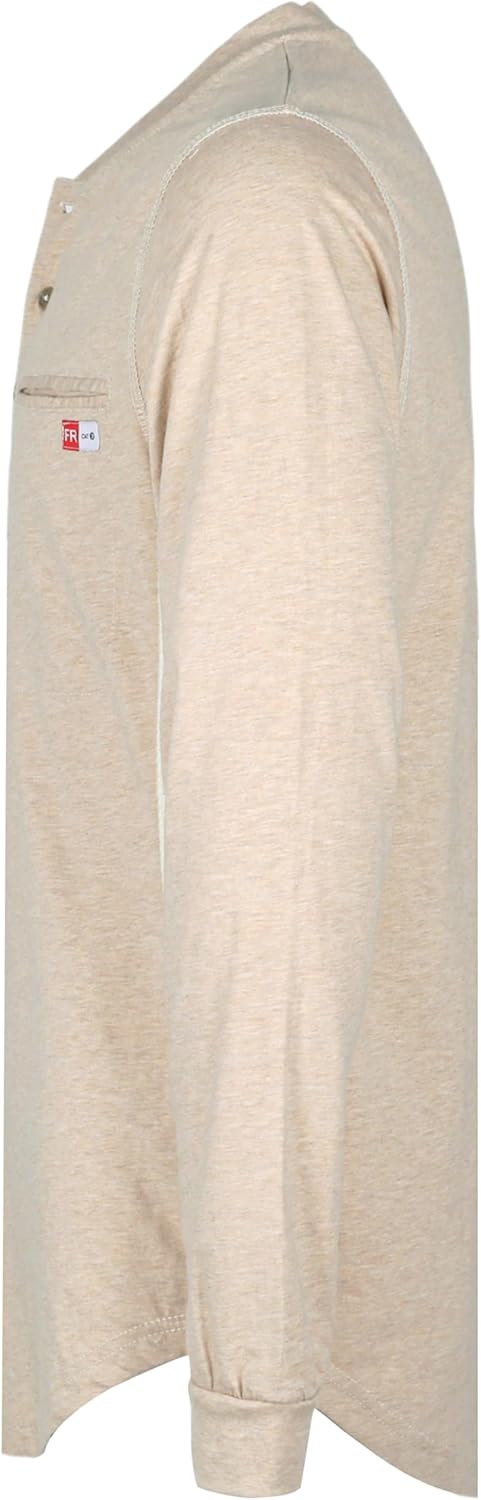 TICOMELA FR Shirts for Men 6oz Flame Retardant Mesh Breathable T-Shirt NFPA2112 Fire Retardant Henley Shirts