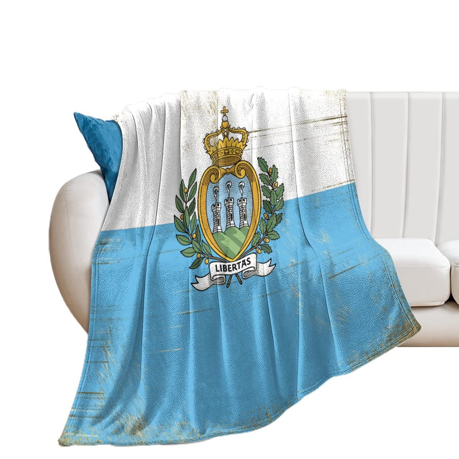 Couverture en flanelle San Marin 178x203 cm pour canapé et lit