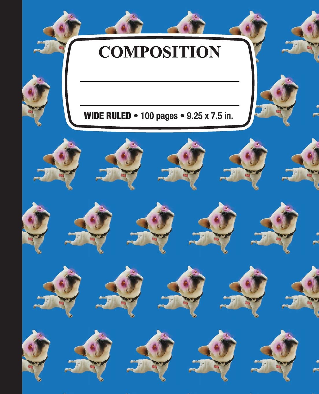 Composition Notebook: Bulldog Yoga: Wide Ruled 100-Pages for School Office Home Student Teacher Use