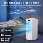 Portable Air Conditioner, 3 Speeds & 4 Modes, Air Conditioner Cooling Fan Humidifier 3-in-1, 6000ML Water Tank with 4 Ice Packs, 12H Timer, Remote Control, Evaporative Air Cooler