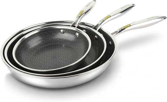 imarku 8, 10, 12 inch Hybrid Ceramic Nonstick Frying Pan Set