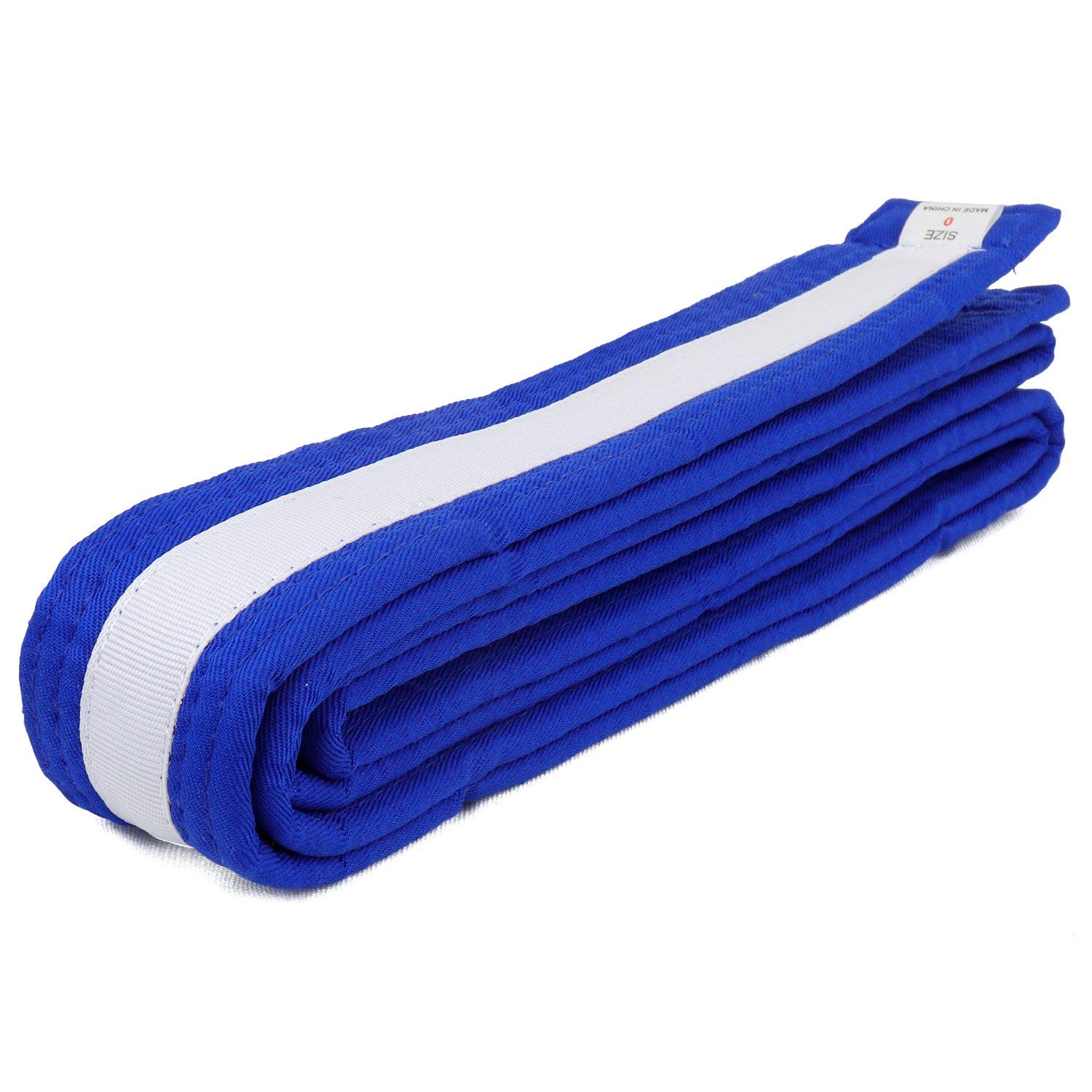 AAMA Color Belts with White Stripe for Martial Arts - Taekwondo Karate Judo