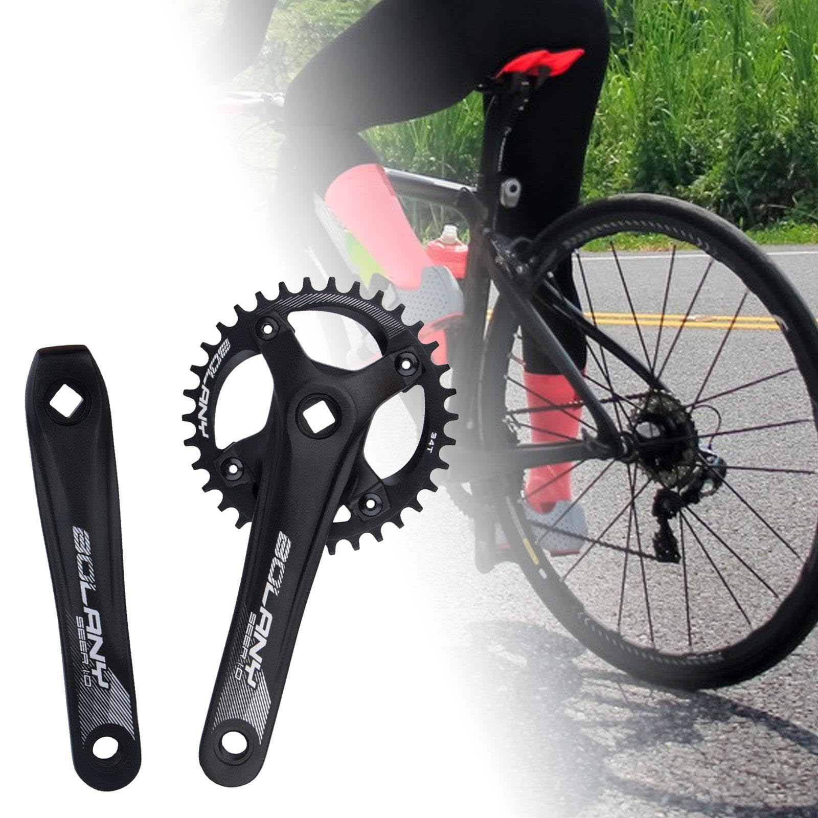 Baoblaze Guarnitura per Mountain Bike, Set di Pedivelle per Bicicletta, con Corona, Guarnitura, 104 BCD, Guarnitura 7-12 velocità, Ricambio per Bicicletta,