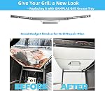 Grease Tray with Catch Pan for Dyna Glo Grill Grease Tray Replacement Parts, 25"-34" Universal Grill Drip Pan for 4 5 6 Burner Gas Grill Nexgrill Replacement Parts, Charbroil, Kenmore & Expert Grill