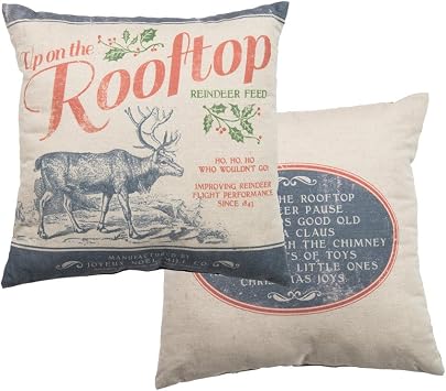 Primitives by Kathy Feedsack-Inspired, Throw Pillow, Up On The Rooftop