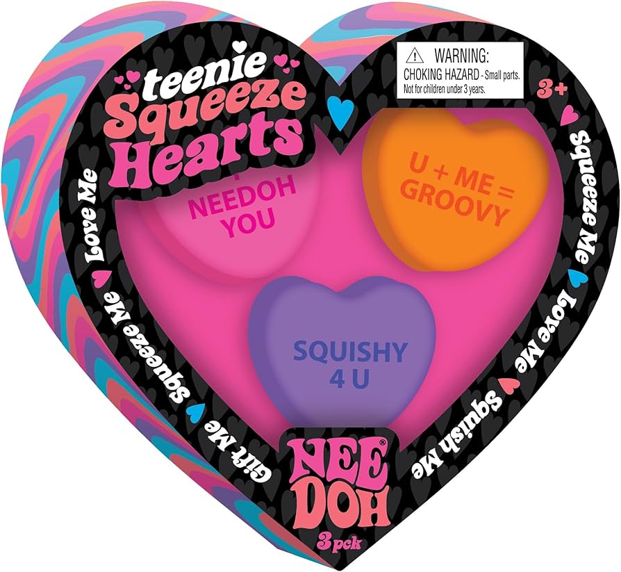 Amazon.com: Schylling NeeDoh Teenie Squeeze Hearts - Valentines