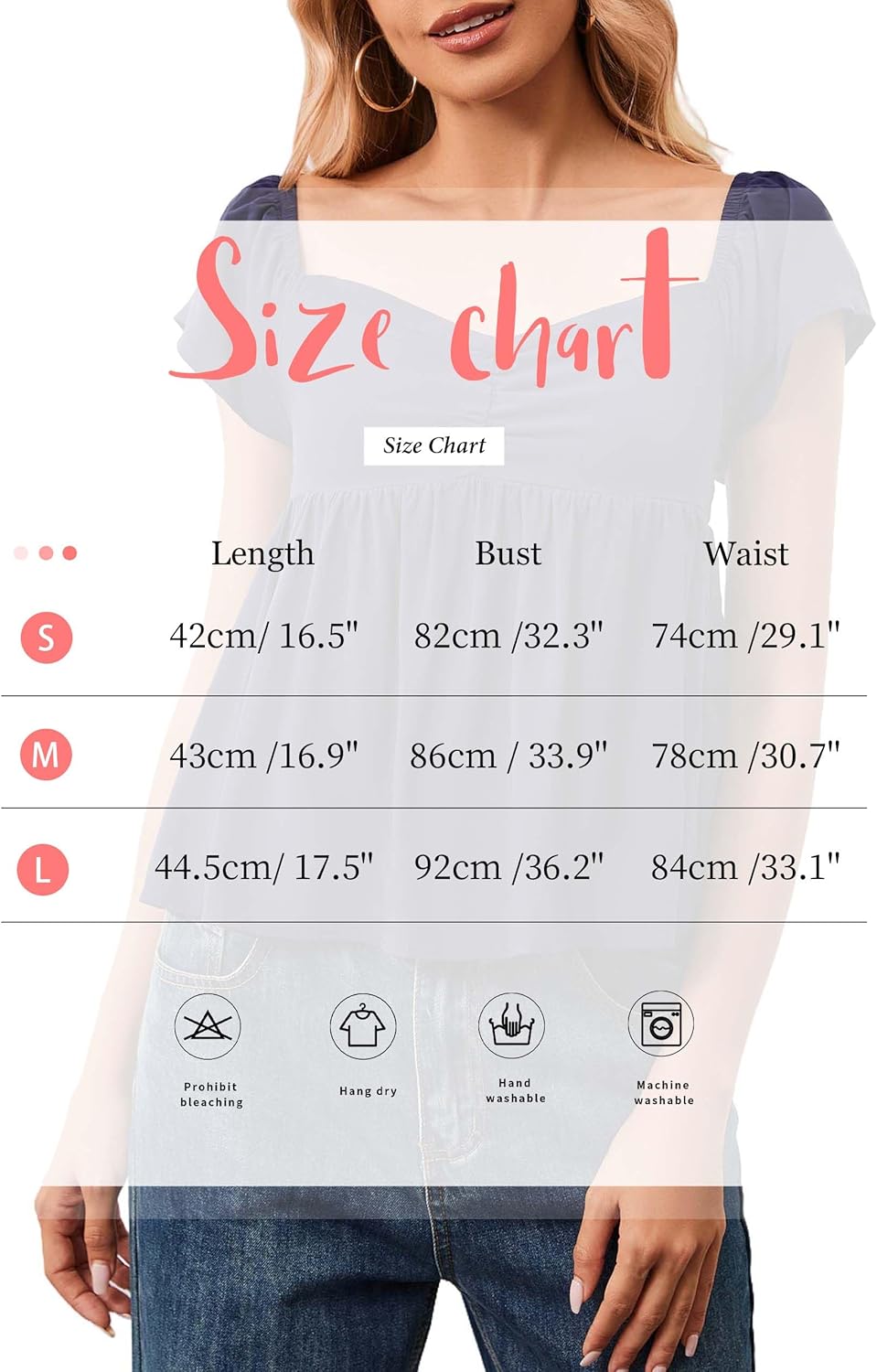 Womens Polka Dot Tank Tops Flutter Ruffle Short Sleeve Sweetheart Neck Peplum Smocked Back Babydoll Tank Top - Image 5