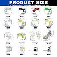 Vista 2 de Kit surtido de 160 clips de barra de bloqueo de puerta, clips de retención de cilindro de cerradura de puerta, piezas de repuesto de 16 tamaños