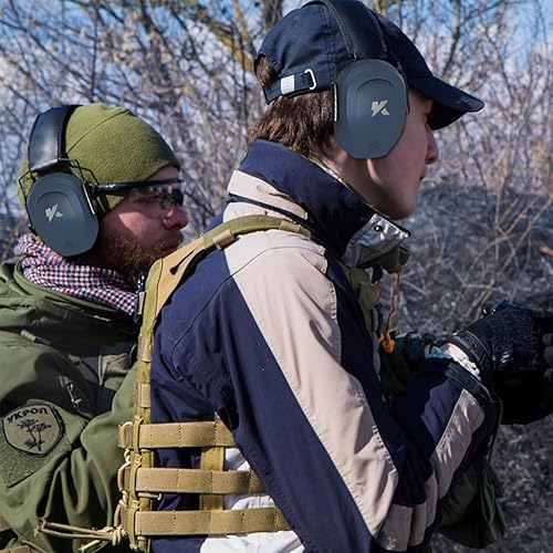 Miniatura 7 de Protección auditiva de disparo de 34 dB, máxima protección auditiva para rango de armas, orejeras pasivas delgadas con reducción de ruido