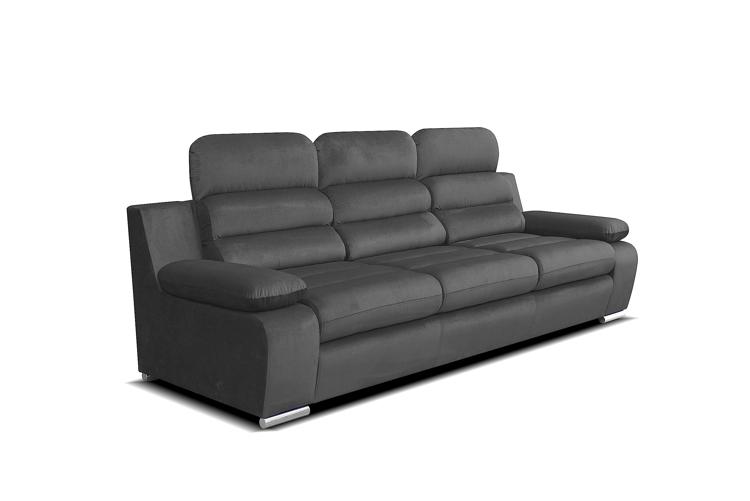 Robin Inspire Amber Divano Letto 3 Posti Kronos Antracite | Divano letto 3 posti in tessuto Kronos, apertura rapida, comfort elevato, ideale per soggiorno e camera, 238×96×95 cm