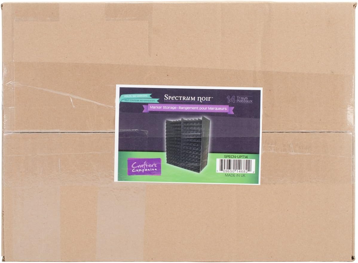 Crafter's Companion Spectrum Noir Marker Storage Racks Black 1-Empty, Multi-Colour, 26.04 x 11.43 x 36.2 cm