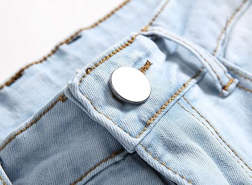 Vista 4 de Leward Pantalones de mezclilla elásticos y desgastados para hombre