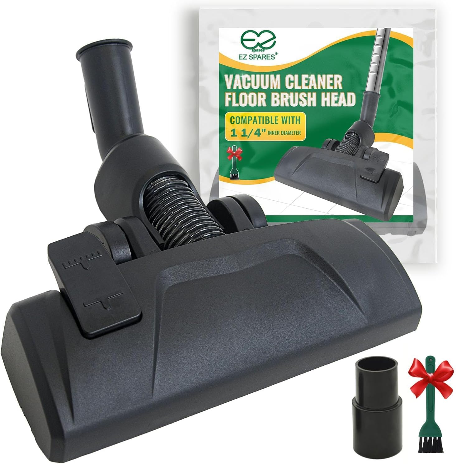 EZ SPARES Replacement for Universal Vacuum Cleaner Floor Brush Head, 1 1/4" 32mm 2 New Functions Choose (On Floor&Carpet),Vacuum Cleaner Parts Attachment Accessory