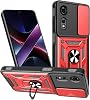 Funda Compatible con ZTE Nubia Neo 2 5G, con Cubierta de Cámara Deslizable, Compatible con ZTE Nubia Neo 2 5G Z2352N, Color Rojo 1