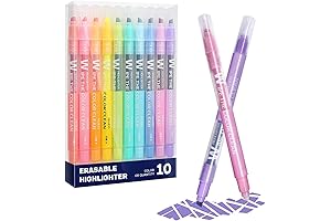YOOUSOO Erasable Highlighters: Dual-Tip Precision for Versatile Note-Taking